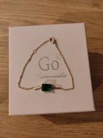 Armband goud met groene steen Go Mademoiselle, Neuf, Enlèvement ou Envoi, Or, Acier