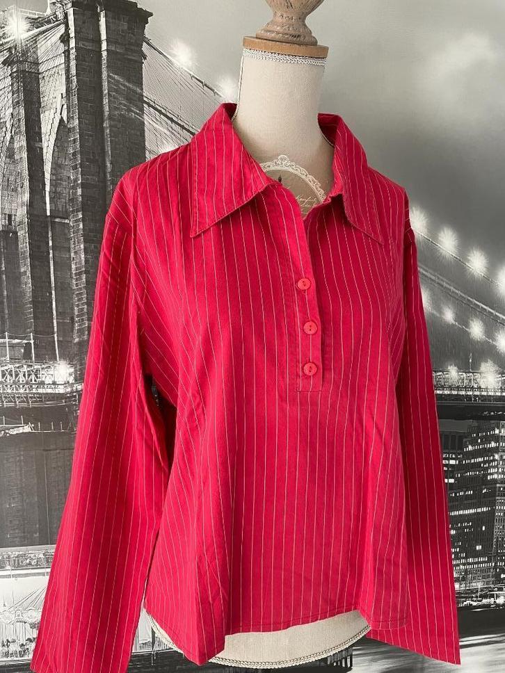 mooie blouse Petrucci PTC XL, Kleding | Dames, Blouses en Tunieken, Zo goed als nieuw, Maat 46/48 (XL) of groter, Rood, Verzenden