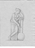 4X 19e eeuwse tekeningen Eleuthère De Potter, Antiek en Kunst, Verzenden