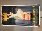 Emaille reclamebord SPA MONOPOLE, Verzamelen, Ophalen of Verzenden, Zo goed als nieuw, Reclamebord