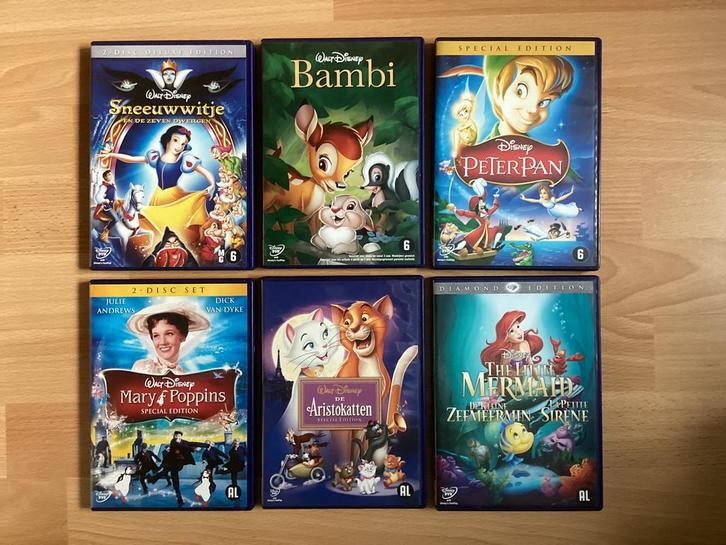 Dvd’s Walt Disney met gouden rugnummer, Cd's en Dvd's, Dvd's | Tekenfilms en Animatie, Tekenfilm, Ophalen of Verzenden