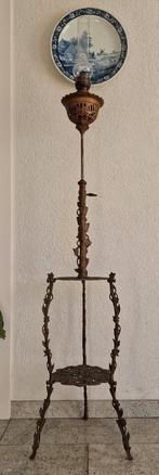 Antieke Art Nouveau Petroleumlamp Vloerlamp, ca. 1900, Antiek en Kunst, Ophalen of Verzenden