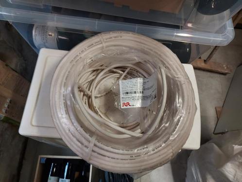 Flexibele elektrische kabel HO5VV-F 3G0,75 mm² Wit, ca. 90 m, Doe-het-zelf en Bouw, Elektriciteit en Kabels, Zo goed als nieuw