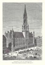 1879 - Bruxelles grand Place / Grote Markt van Brussel, Antiquités & Art, Enlèvement ou Envoi