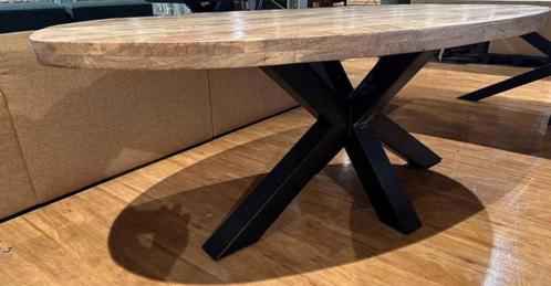massief mangohout 210 cm, Huis en Inrichting, Tafels | Eettafels, Nieuw, Ovaal, Ophalen