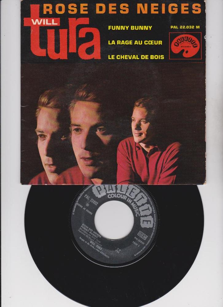 EP Will Tura – Rose Des Neiges+3  1967, Cd's en Dvd's, Vinyl Singles, Gebruikt, EP, Nederlandstalig, 7 inch, Ophalen of Verzenden
