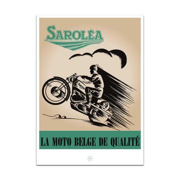 Motorposter - Saroléa - Belgische kwaliteitsmotorfiets beschikbaar voor biedingen