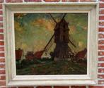 Alfons Van Beurden  1878 - 1962  Dorp met molen ,groot werk, Ophalen