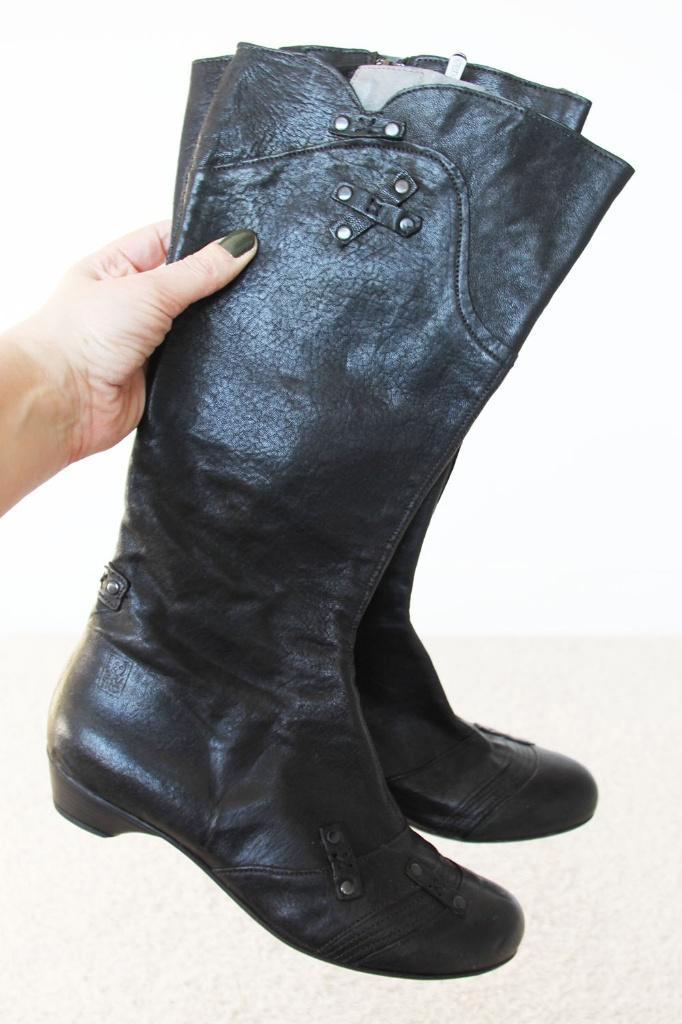 Mooie Leren Brako Anatomic Laarzen -s11 (Maat 40) € 65,-, Kleding | Dames, Schoenen, Zo goed als nieuw, Hoge laarzen, Zwart, Verzenden