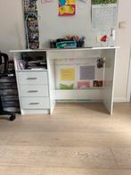 Bureau en bois d ingenierie blanc 102x50x76, Maison & Meubles, Enlèvement, Comme neuf, Bureau