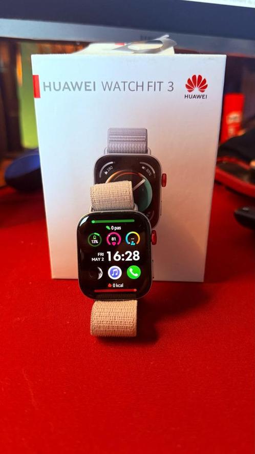 huawei watch fit 3 - Excellent état, Handtassen en Accessoires, Smartwatches, Gebruikt, Grijs, Afstand, Conditie, Hartslag, Kompas