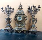 Koperen Klok met Kandelaars, Antiek en Kunst, Antiek | Klokken, Ophalen