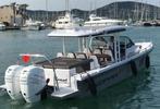 Axopar motorboot 37 voet 2 x 350 PK Airco full option, Watersport en Boten, Benzine, Buitenboordmotor, Polyester, Zo goed als nieuw