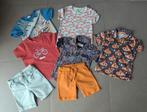 set maat 98/104  6 t-shirt en 2 shorts  voor € 12, Enlèvement ou Envoi, Utilisé, Garçon, Ensemble