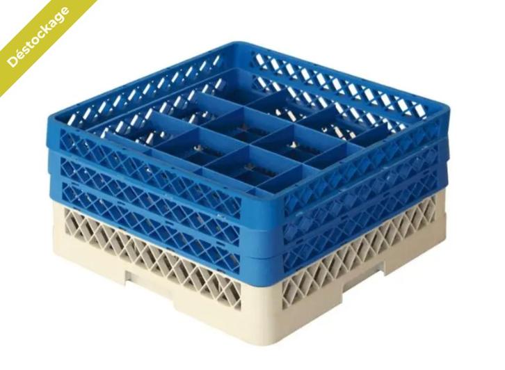 7 casiers lave-vaisselle 16 compartiments + 3 rehausses, Articles professionnels, Horeca | Équipement de cuisine, Laver et Sécher