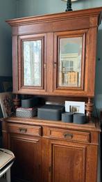 Buffet ancien deux corps en chêne massif, Enlèvement, Utilisé, Chêne