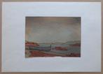 MARC EEMANS / BOOTJE AAN OEVER / ORIGINEEL WERK / 21x30cm, Ophalen of Verzenden