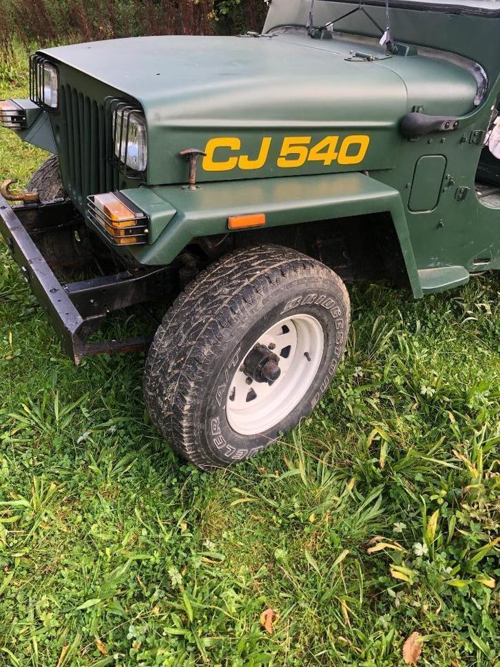 Jeep Mahindra CJ540 diesel, Auto's, Jeep, Particulier, CJ, Diesel, SUV of Terreinwagen, Handgeschakeld, Groen, Zwart, Vierwielaandrijving