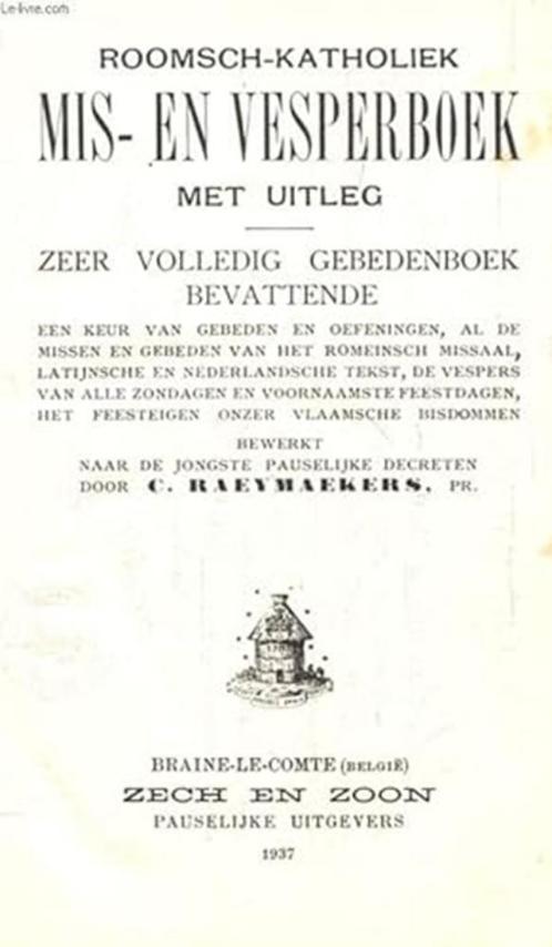 Roomsch-katholiek mis-en vesperboek met uitleg, Livres, Religion & Théologie, Utilisé, Enlèvement ou Envoi