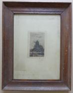 EUGENE LAERMANS / L'EGLISE / ZW-W ETS / 41x32cm / KADER MONO, Ophalen of Verzenden