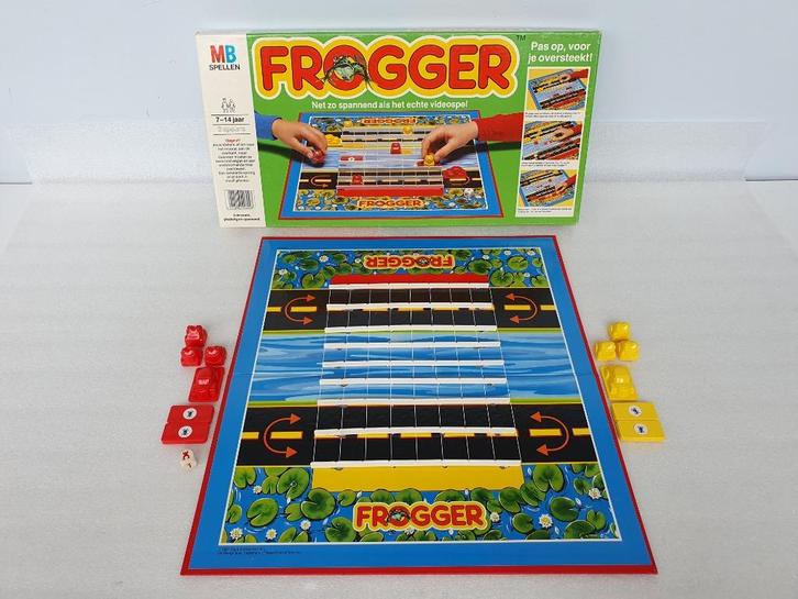 Gezelschapsspel Frogger (MB, Sega, 1982), Hobby en Vrije tijd, Gezelschapsspellen | Bordspellen, Gebruikt, Ophalen of Verzenden