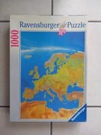 Puzzel 1000 stukjes - Panoramakaart van Europa, Enlèvement, 500 à 1500 pièces, Utilisé, Puzzle