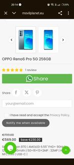 Oppo reno 6pro 5g, Telecommunicatie, Mobiele telefoons | Overige merken, Ophalen, Zo goed als nieuw