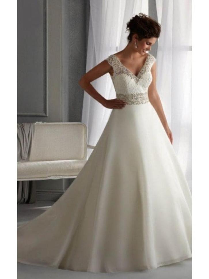 trouwjurk Grote maat trouwjurk maat 48 50 52 54, Kleding | Dames, Trouwkleding en Trouwaccessoires, Nieuw, Trouwjurk, Ophalen of Verzenden