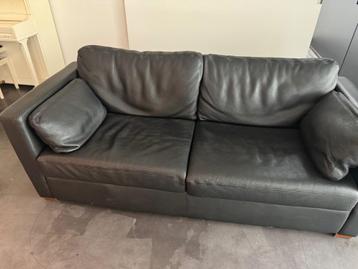 Canapé cuir noir  beschikbaar voor biedingen