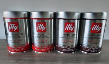 4 blikken Illy gemalen koffie tht 11/2026 beschikbaar voor biedingen