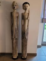 art - sculptures indonésiennes en bois - couple homme-femme, Enlèvement