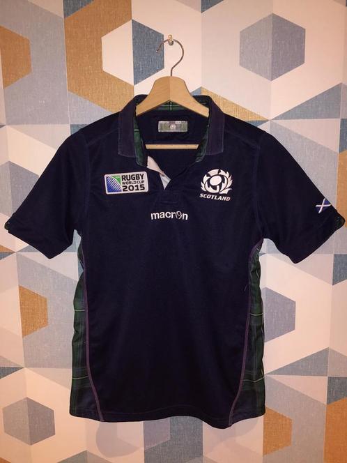 T-shirt navy - Macron Scotland Rugby World Cup 2015, Sport en Fitness, Rugby, Zo goed als nieuw, Kleding