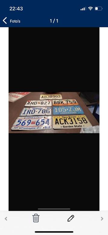 Oude americaanse nummerplaten auto, Ophalen of Verzenden, Zo goed als nieuw