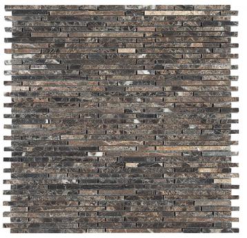 Mozaiek Marron Emperador strips 5mm beschikbaar voor biedingen