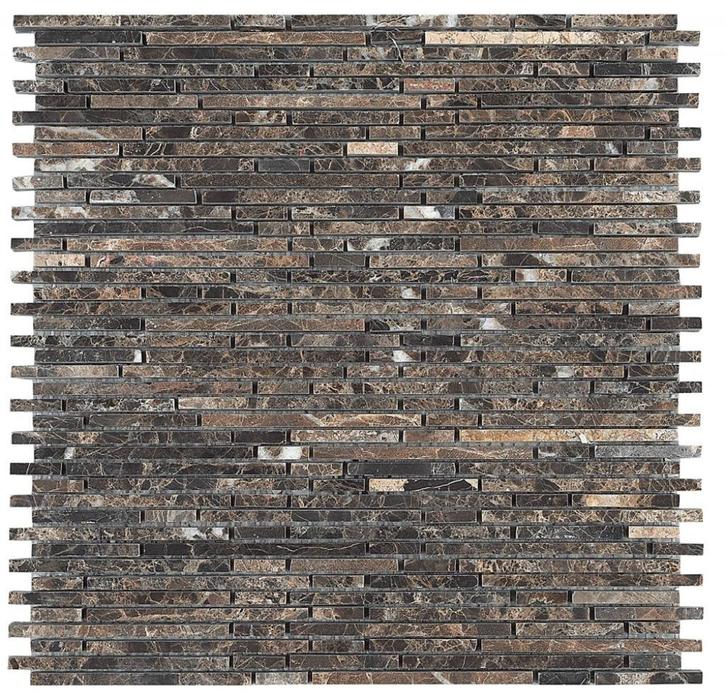 Mozaiek Marron Emperador strips 5mm, Doe-het-zelf en Bouw, Tegels, Nieuw, Wandtegels, Marmer, 20 tot 40 cm, 20 tot 40 cm, 10 m² of meer