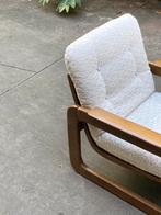 Vintage midcentury modern easy chairs 70s geherstoffeerd, Huis en Inrichting, Ophalen, Hout, Gebruikt, Vintage 70s retro midcentury modern Deens design