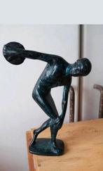 Petit bronze lanceur de disque signé, Enlèvement ou Envoi, Bronze