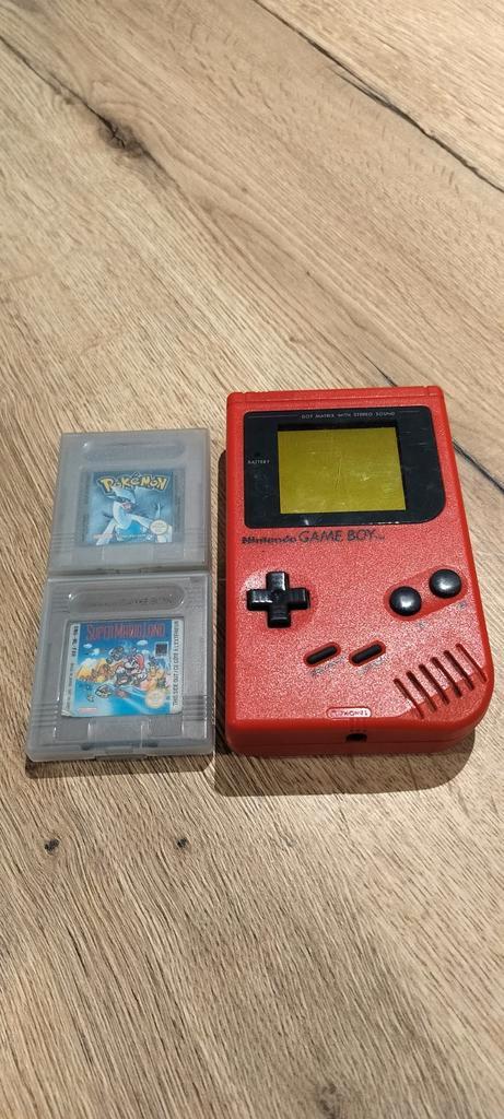 Gameboy DMG-01 RED - Pokemon Silver -Super Mario Land, Consoles de jeu & Jeux vidéo, Consoles de jeu | Nintendo Game Boy, Enlèvement ou Envoi