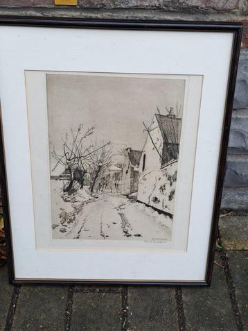 Gravure signe maurice emile blieck beschikbaar voor biedingen