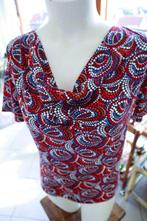 gedetailleerd kleurrijk gestipt T-shirt blouse, Kleding | Dames, Blouses en Tunieken, Maat 38/40 (M), Overige kleuren, Ophalen of Verzenden