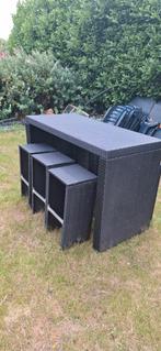 Tuintafel met 6 krukjes, Tuin en Terras, Tuinsets en Loungesets, Ophalen, Gebruikt