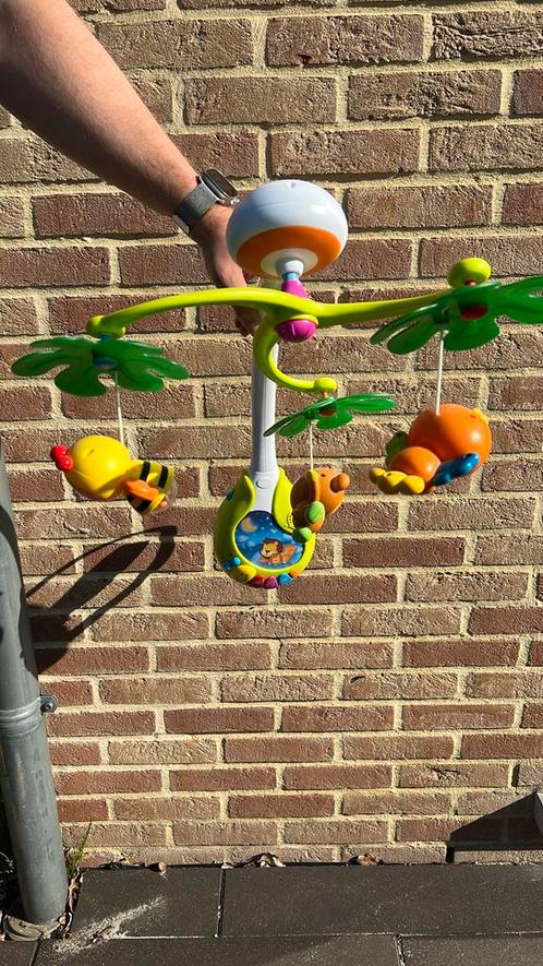 Mobiel op batterijen, Kinderen en Baby's, Speelgoed | Babyspeelgoed, Zo goed als nieuw, Mobiel, Met licht, Met geluid, Ophalen