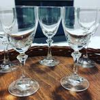 5 kristallen wijnglazen met sierlijke voet - setprijs, Verzamelen, Glas en Drinkglazen, Overige typen, Ophalen of Verzenden, Zo goed als nieuw