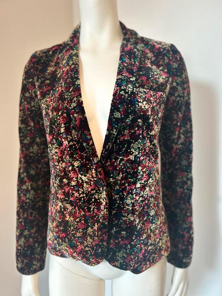Ba&sh veste blazer velours motifs taille 0 ou XS, Vêtements | Femmes, Vestes & Costumes, Comme neuf, Noir, Enlèvement ou Envoi
