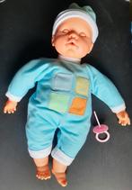 Pop baby jongen - weent - met fopspeen - 38cm, Ophalen, Zo goed als nieuw, Babypop