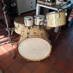 Vintage sonorus drumstel jaren 50 + bijhorende Bongo's zgst, Muziek en Instrumenten, Ophalen, Zo goed als nieuw