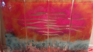 Zeer mooi kunstwerk in 4 delen beschikbaar voor biedingen