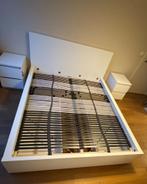 IKEA Malm bed met lattenbodem en nachtkastjes, Huis en Inrichting, Ophalen, IKEA Malm, Wit, 200 cm