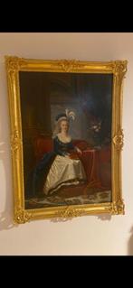 Tableau Portrait Marie-Antoinette en robe bleu 1785 1788