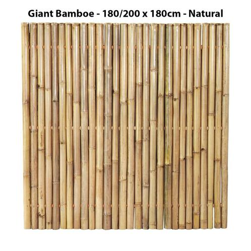 Bamboe schutting 180x180cm Nature of Dark met clear coating, Jardin & Terrasse, Palissades, Neuf, 1 à 2 mètres, Moins de 3 mètres